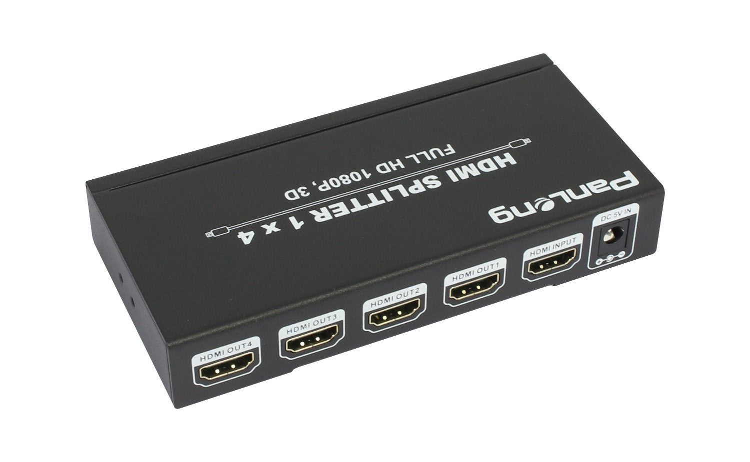 onn. 4-Port High Speed 4K HDMI Splitter For HDTVs Monitors and Projectors,  Black